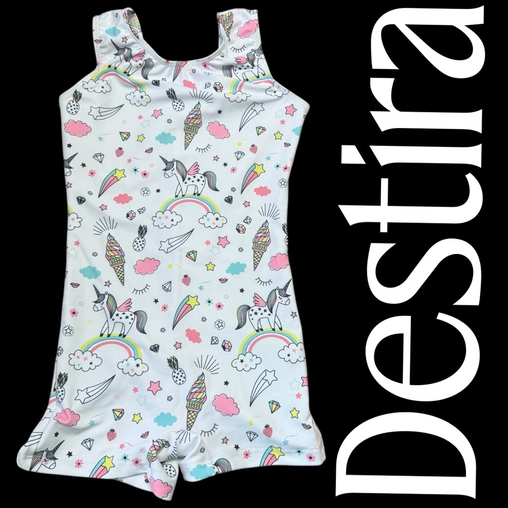 CS Destira white graphic biketard